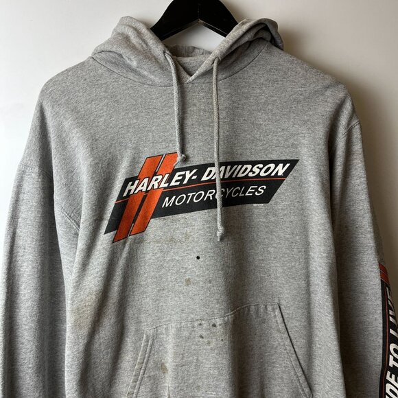 Harley Davidson Fort Wayne Indiana Hoodie Adult Gray Large Graphic - Picture 16 of 16